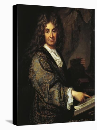 Portrait of Nicolas Boileau-Jean-Baptiste Santerre-Stretched Canvas