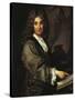 Portrait of Nicolas Boileau-Jean-Baptiste Santerre-Stretched Canvas