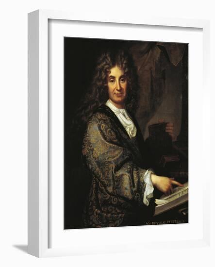 Portrait of Nicolas Boileau-Jean-Baptiste Santerre-Framed Giclee Print