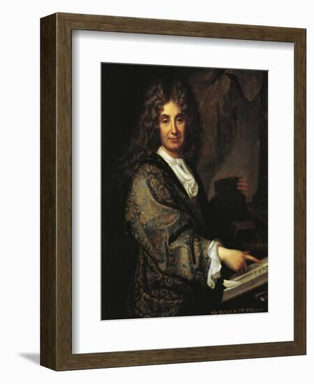 Portrait of Nicolas Boileau-Jean-Baptiste Santerre-Framed Giclee Print