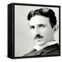 Portrait of Nikola Tesla, 1890 (Photo)-Napoleon Sarony-Framed Stretched Canvas