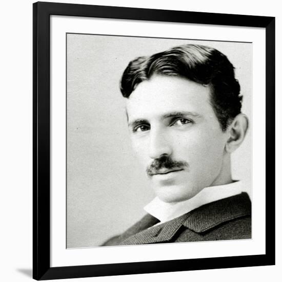 Portrait of Nikola Tesla, 1890 (Photo)-Napoleon Sarony-Framed Giclee Print