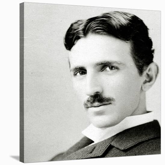 Portrait of Nikola Tesla, 1890 (Photo)-Napoleon Sarony-Stretched Canvas