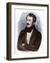 Portrait of Nikolaus Lenau-French School-Framed Giclee Print