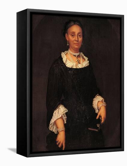 Portrait of Noble Woman with Book-Vittore Ghislandi-Framed Stretched Canvas