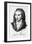 Portrait of Novalis, Pseudonym of Georg Friedrich Philipp Freiherr Von Hardenberg-null-Framed Giclee Print