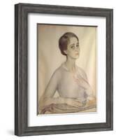 Portrait of Olga Spesivtseva, 1917-Savelij Abramovich Sorin-Framed Giclee Print