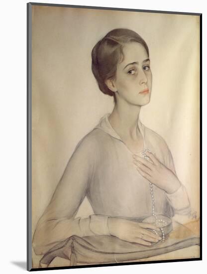 Portrait of Olga Spesivtseva, 1917-Savelij Abramovich Sorin-Mounted Giclee Print