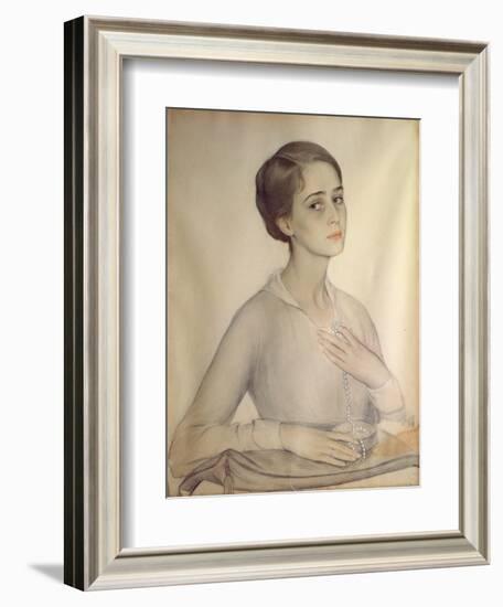 Portrait of Olga Spesivtseva, 1917-Savelij Abramovich Sorin-Framed Giclee Print