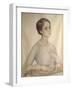 Portrait of Olga Spesivtseva, 1917-Savelij Abramovich Sorin-Framed Giclee Print