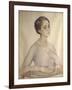 Portrait of Olga Spesivtseva, 1917-Savelij Abramovich Sorin-Framed Giclee Print