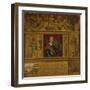 Portrait of Oliver Cromwell, in a Frame with Allegorical Figures and Historical Representations-null-Framed Art Print