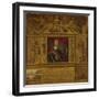 Portrait of Oliver Cromwell, in a Frame with Allegorical Figures and Historical Representations-null-Framed Art Print