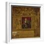 Portrait of Oliver Cromwell, in a Frame with Allegorical Figures and Historical Representations-null-Framed Art Print