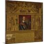 Portrait of Oliver Cromwell, in a Frame with Allegorical Figures and Historical Representations-null-Mounted Art Print