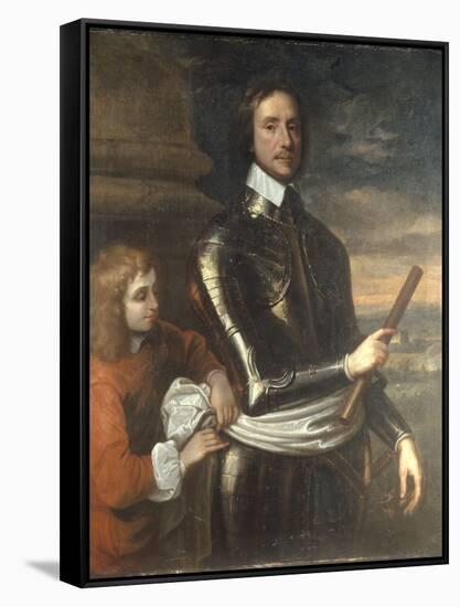 Portrait of Oliver Cromwell-Robert Walker-Framed Stretched Canvas