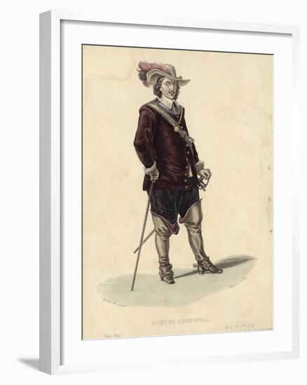 Portrait of Oliver Cromwell-Hippolyte Delaroche-Framed Giclee Print