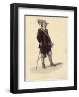 Portrait of Oliver Cromwell-Hippolyte Delaroche-Framed Giclee Print