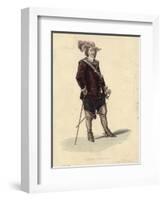 Portrait of Oliver Cromwell-Hippolyte Delaroche-Framed Giclee Print