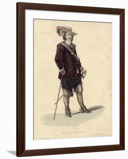 Portrait of Oliver Cromwell-Hippolyte Delaroche-Framed Giclee Print