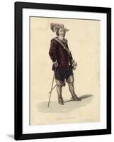 Portrait of Oliver Cromwell-Hippolyte Delaroche-Framed Giclee Print