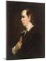 Portrait of Oliver Goldsmith (1728-1774), half-length, in a Black Jacket-Sir Joshua Reynolds-Mounted Giclee Print