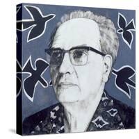 Portrait of Olivier Messiaen, Illustration for 'The Sunday Times', 1970s-Barry Fantoni-Stretched Canvas