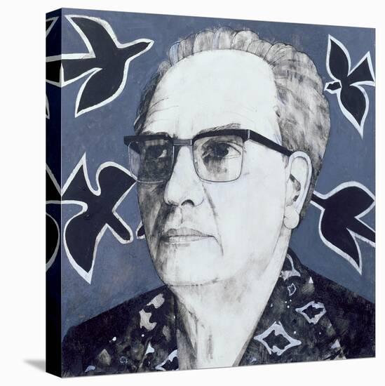 Portrait of Olivier Messiaen, Illustration for 'The Sunday Times', 1970s-Barry Fantoni-Stretched Canvas