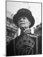 Portrait of One of the Yeomen Guards, known as "Beefeaters", Who Work at the Tower of London-Ian Smith-Mounted Photographic Print