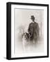 Portrait of Orville Wright and His Dog Scipio, 1917-null-Framed Photographic Print