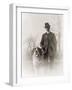 Portrait of Orville Wright and His Dog Scipio, 1917-null-Framed Photographic Print