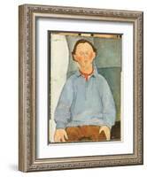 Portrait of Oscar Miestchanioff, C.1916-Amedeo Modigliani-Framed Giclee Print