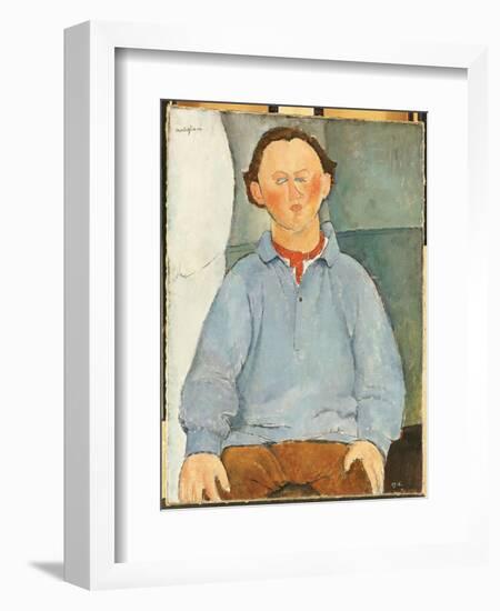 Portrait of Oscar Miestchanioff, C.1916-Amedeo Modigliani-Framed Giclee Print