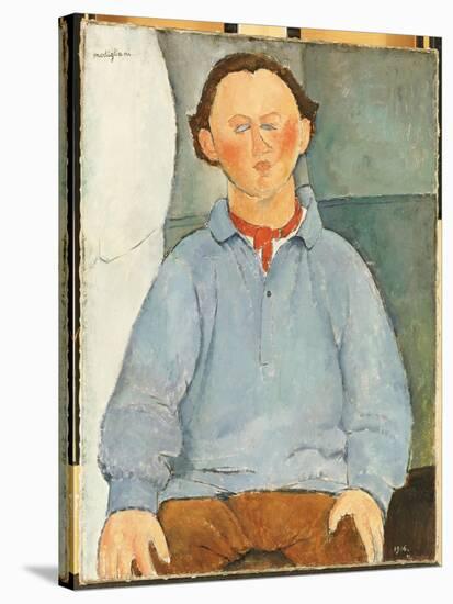 Portrait of Oscar Miestchanioff, C.1916-Amedeo Modigliani-Stretched Canvas