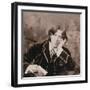 Portrait of Oscar Wilde (1854-1900), 1882 (B/W Photo) (Detail of 87436)-Napoleon Sarony-Framed Giclee Print