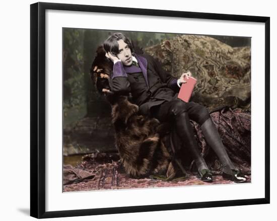 Portrait of Oscar Wilde (1854 - 1900) about 1882 by Napoleon Sarony (1821 - 1896) (Photo)-Napoleon Sarony-Framed Giclee Print