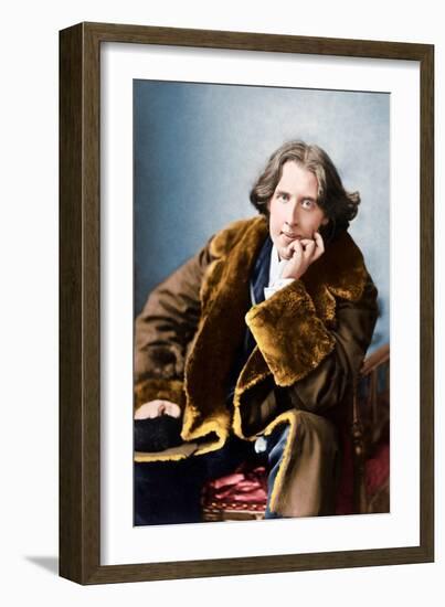 Portrait of Oscar Wilde, 1882 (Photo)-Napoleon Sarony-Framed Giclee Print