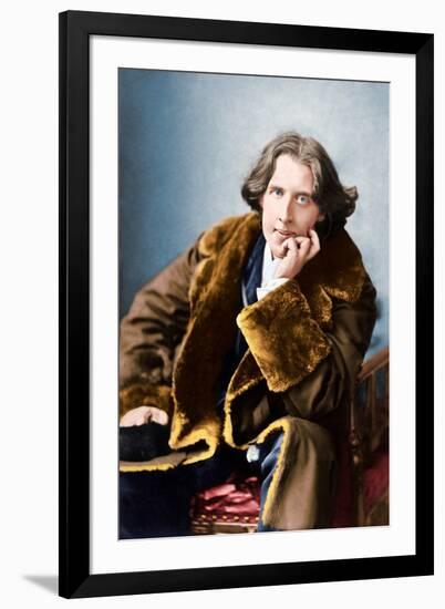 Portrait of Oscar Wilde, 1882 (Photo)-Napoleon Sarony-Framed Giclee Print