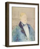 'Portrait of Oscar Wilde', 1895-Henri de Toulouse-Lautrec-Framed Giclee Print