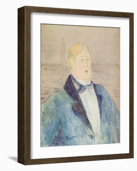 'Portrait of Oscar Wilde', 1895-Henri de Toulouse-Lautrec-Framed Giclee Print