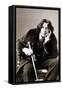 Portrait of Oscar Wilde, C.1882 (B/W Photo)-Napoleon Sarony-Framed Stretched Canvas