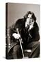 Portrait of Oscar Wilde, C.1882 (B/W Photo)-Napoleon Sarony-Stretched Canvas