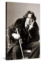 Portrait of Oscar Wilde, C.1882 (B/W Photo)-Napoleon Sarony-Stretched Canvas