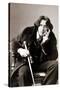 Portrait of Oscar Wilde, C.1882 (B/W Photo)-Napoleon Sarony-Stretched Canvas