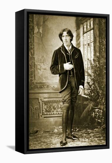 Portrait of Oscar Wilde C. 1882-Napoleon Sarony-Framed Stretched Canvas