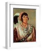 Portrait of Osceola (1804-38)-George Catlin-Framed Giclee Print