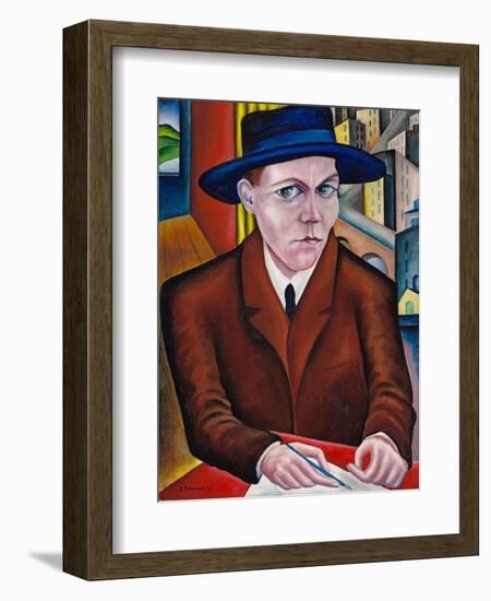 Portrait of Oskar Maria Graf-Georg Schrimpf-Framed Giclee Print