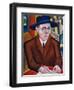 Portrait of Oskar Maria Graf-Georg Schrimpf-Framed Giclee Print