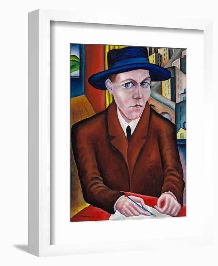 Portrait of Oskar Maria Graf-Georg Schrimpf-Framed Giclee Print