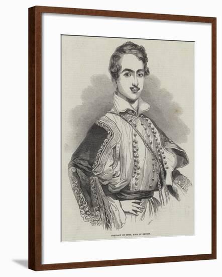 Portrait of Otho, King of Greece-null-Framed Giclee Print